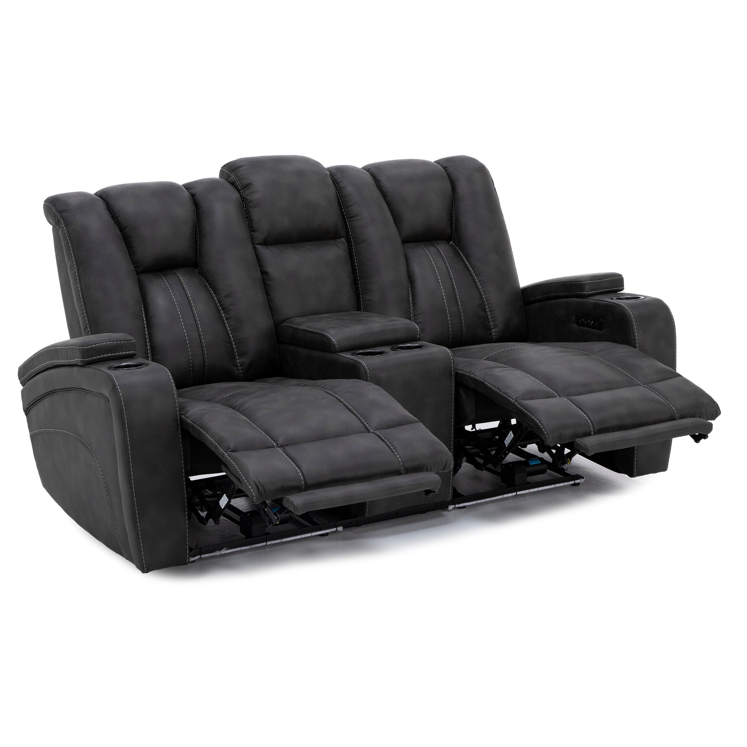Dakota Power Headrest Zero Gravity Reclining Console Loveseat