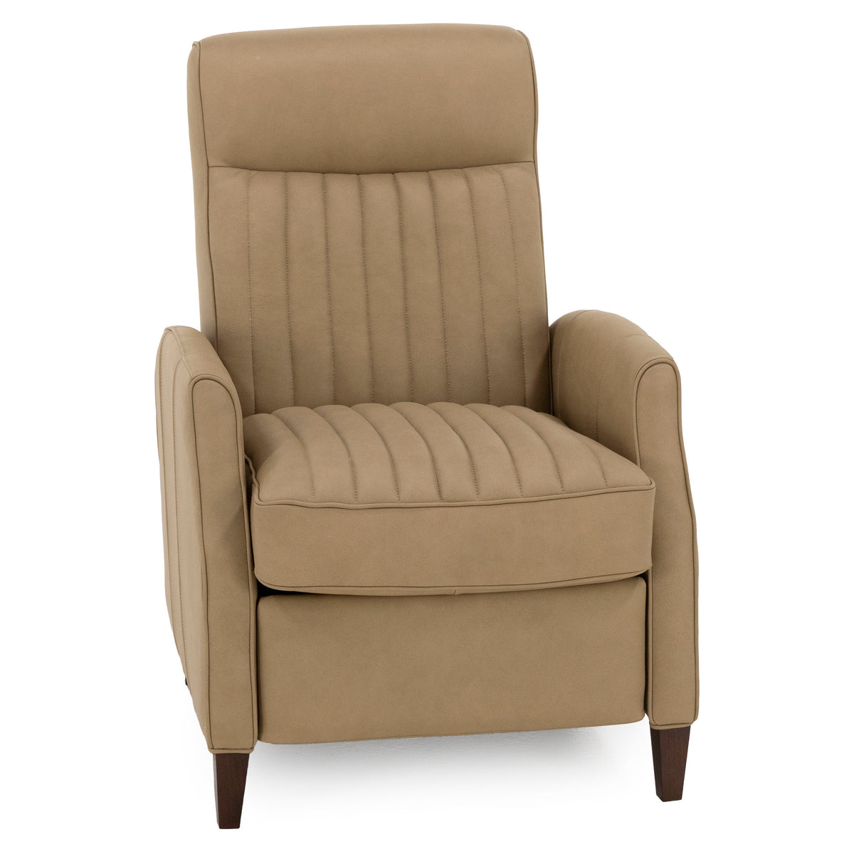 Damon Leather Push Back High Leg Recliner