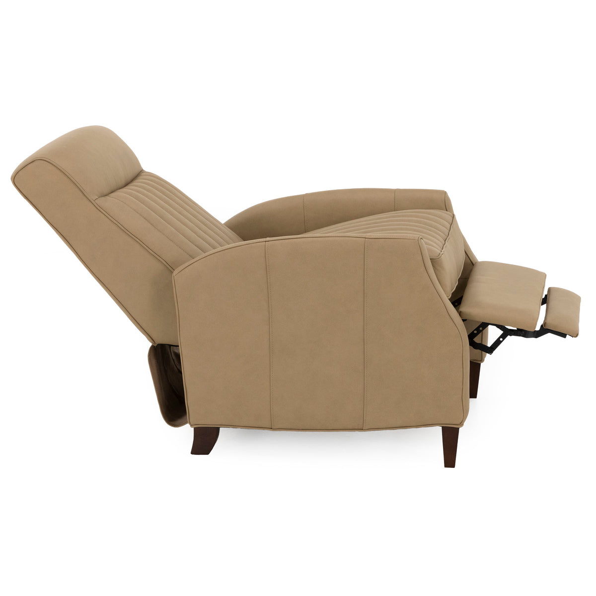 Damon Leather Push Back High Leg Recliner