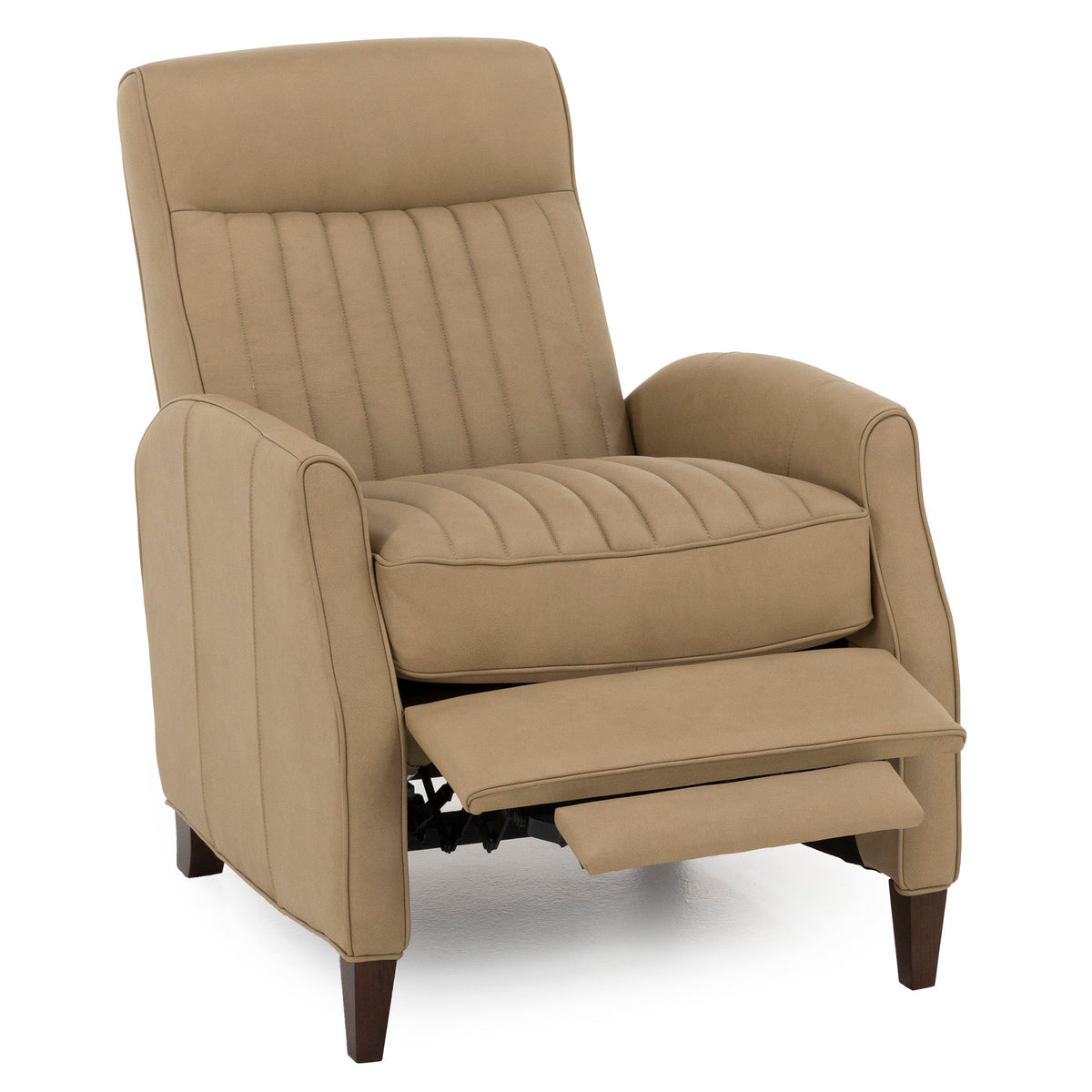 Damon Leather Push Back High Leg Recliner