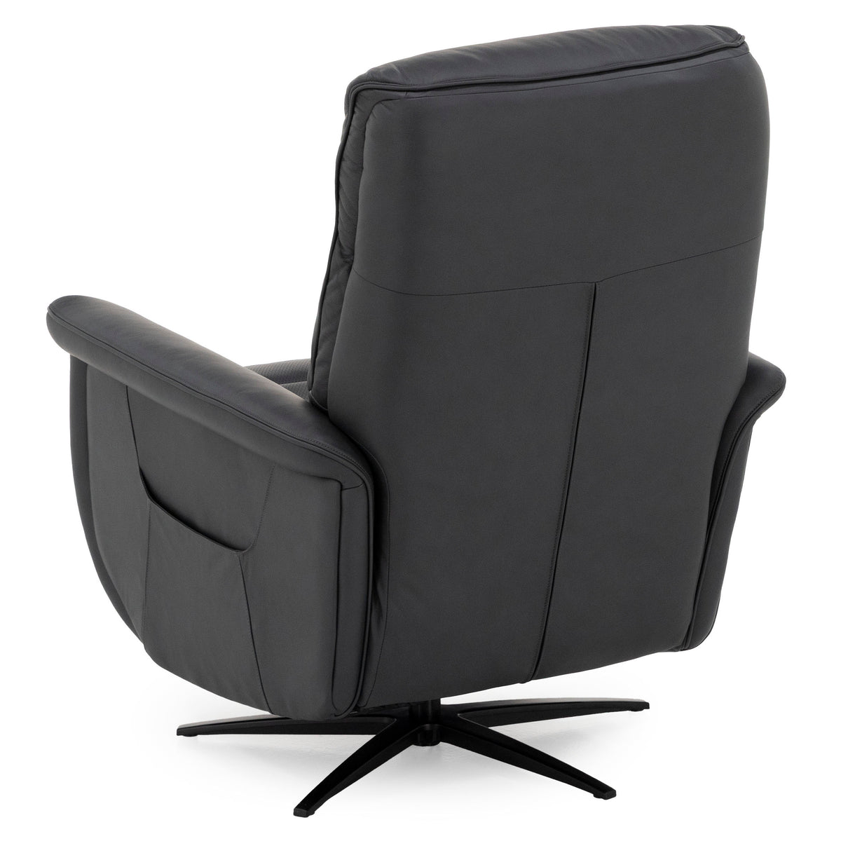 Zen Haven Leather Power Swivel Recliner with Power Headrest, Heat, Massage, Ventilation and Wireless Remote