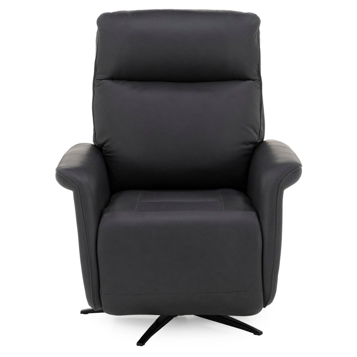 Zen Haven Leather Power Swivel Recliner with Power Headrest, Heat, Massage, Ventilation and Wireless Remote
