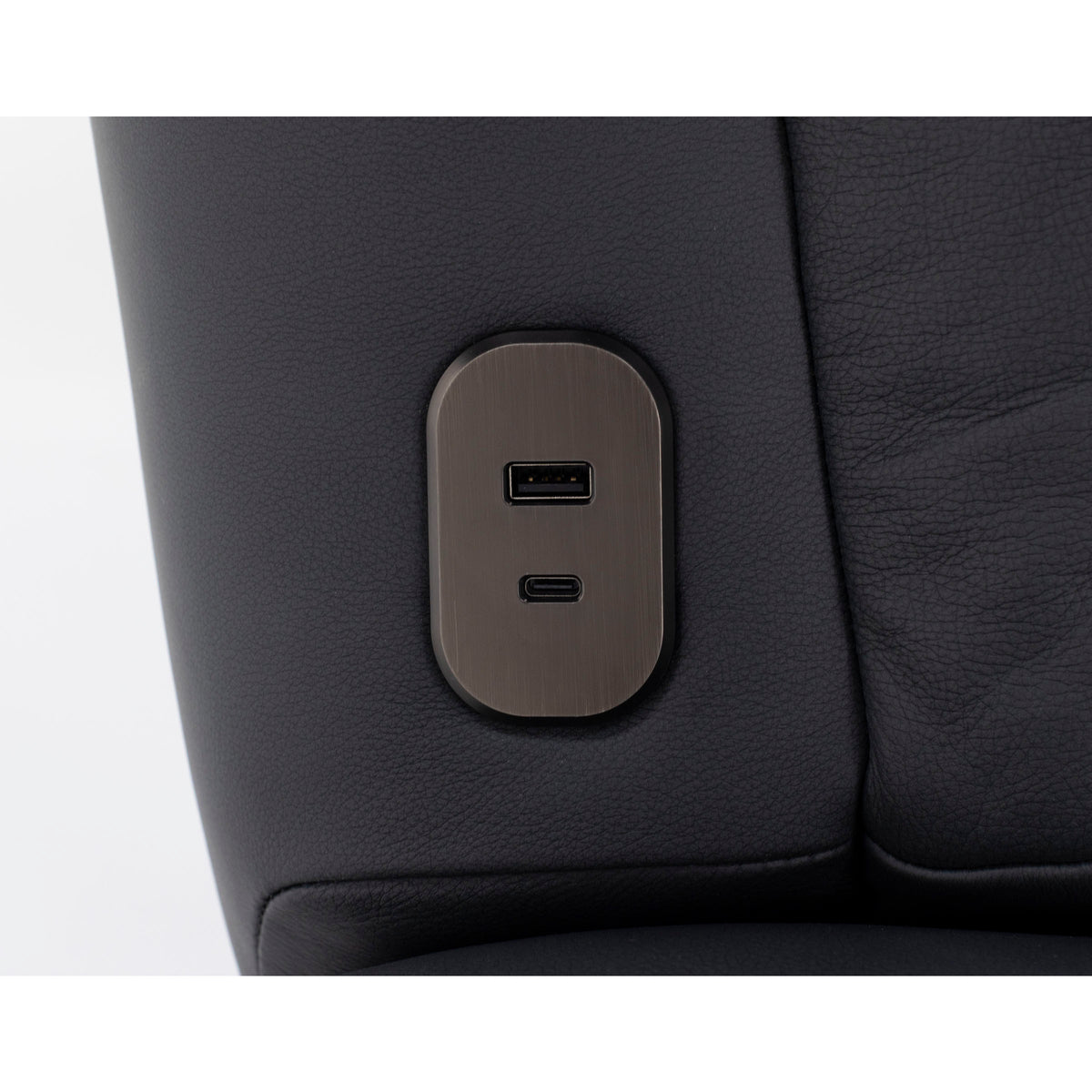 Zen Haven Leather Power Swivel Recliner with Power Headrest, Heat, Massage, Ventilation and Wireless Remote