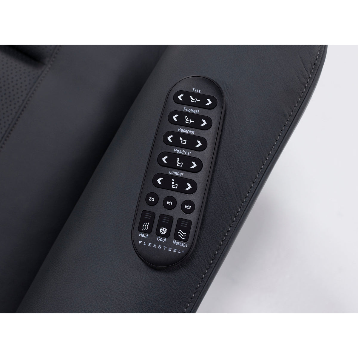 Zen Haven Leather Power Swivel Recliner with Power Headrest, Heat, Massage, Ventilation and Wireless Remote