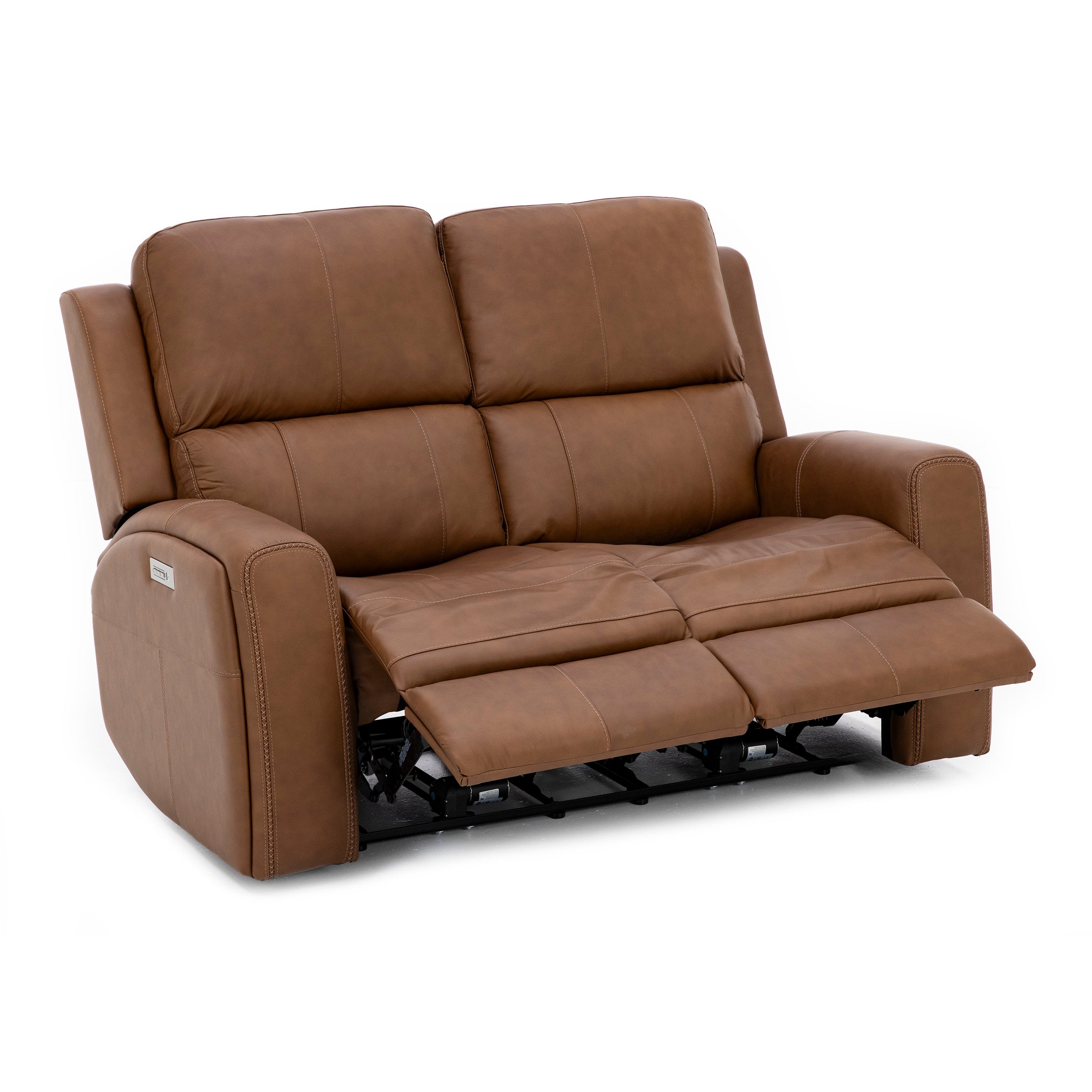 Flexsteel Landon Leather Zero Gravity Fully Loaded Reclining Loveseat