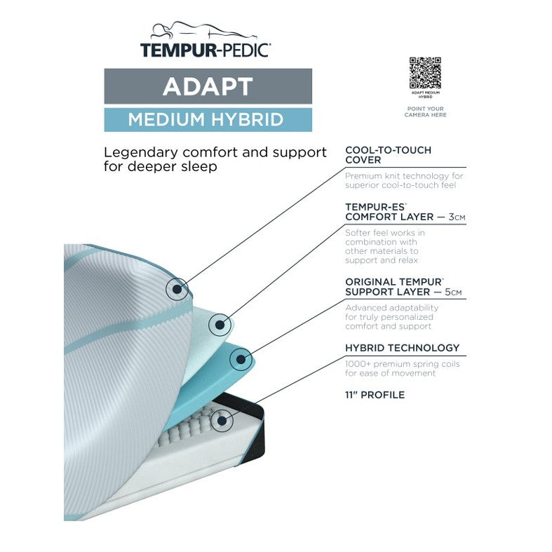 TEMPUR-Adapt® 2.0 Medium Hybrid