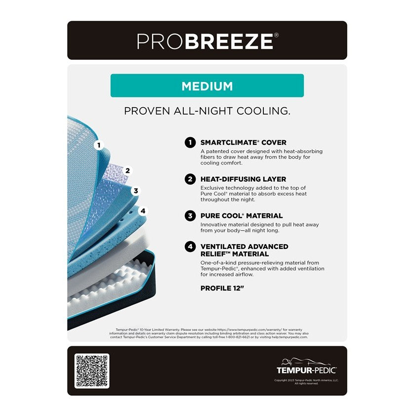 TEMPUR-PRObreeze 2.0 Medium Mattress