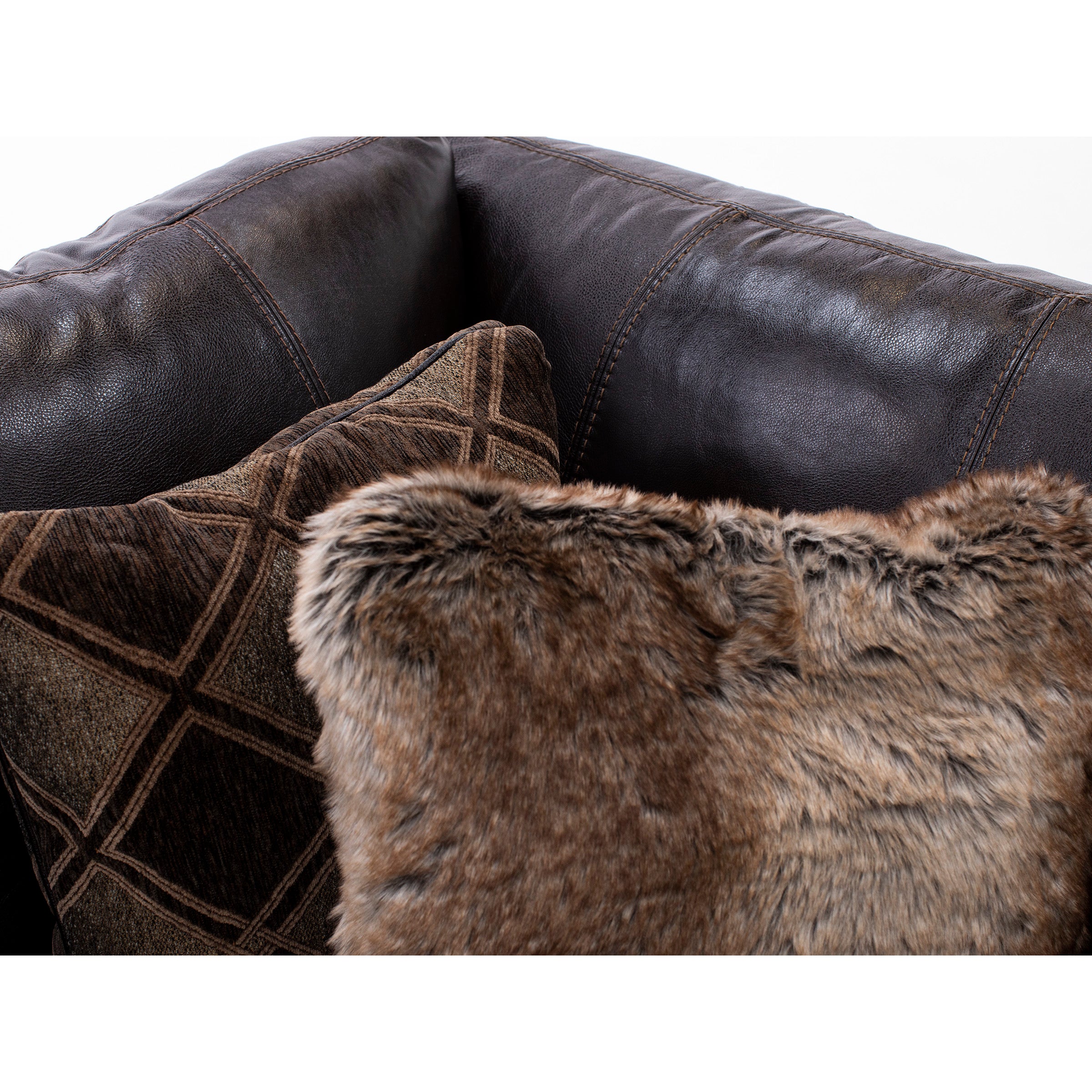 Camden 3-Pc. Leather Sectional with Chaise - Large