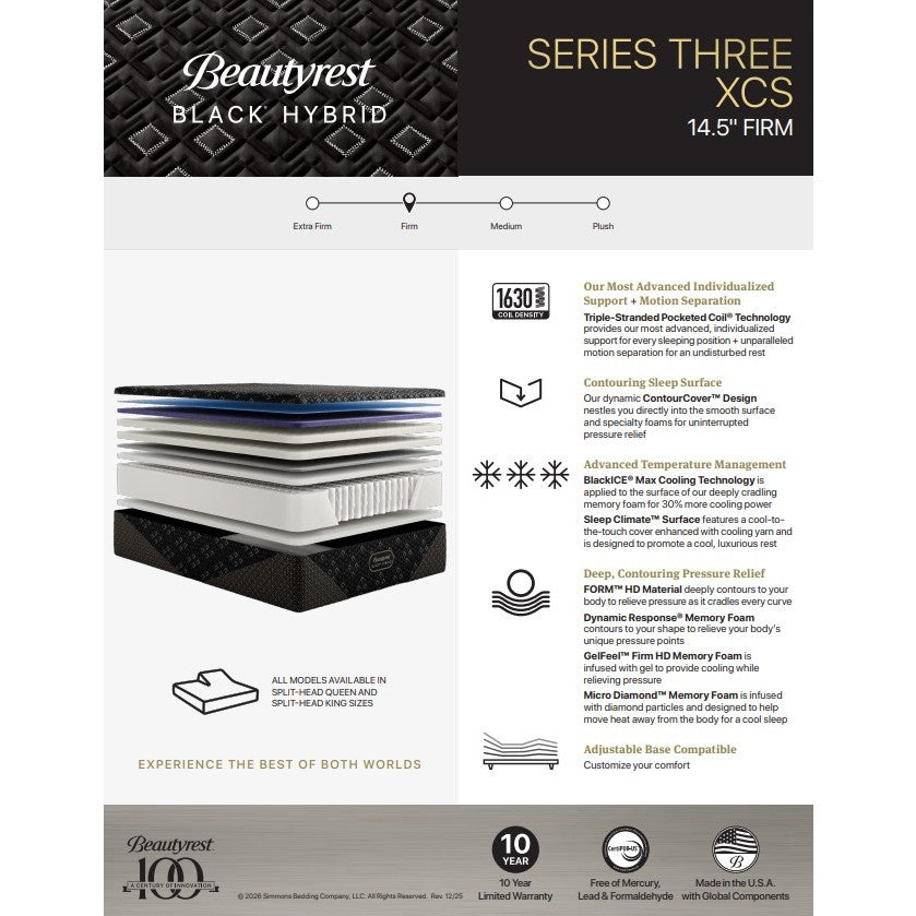 Beautyrest Black Hybrid Series 3 XCS Firm