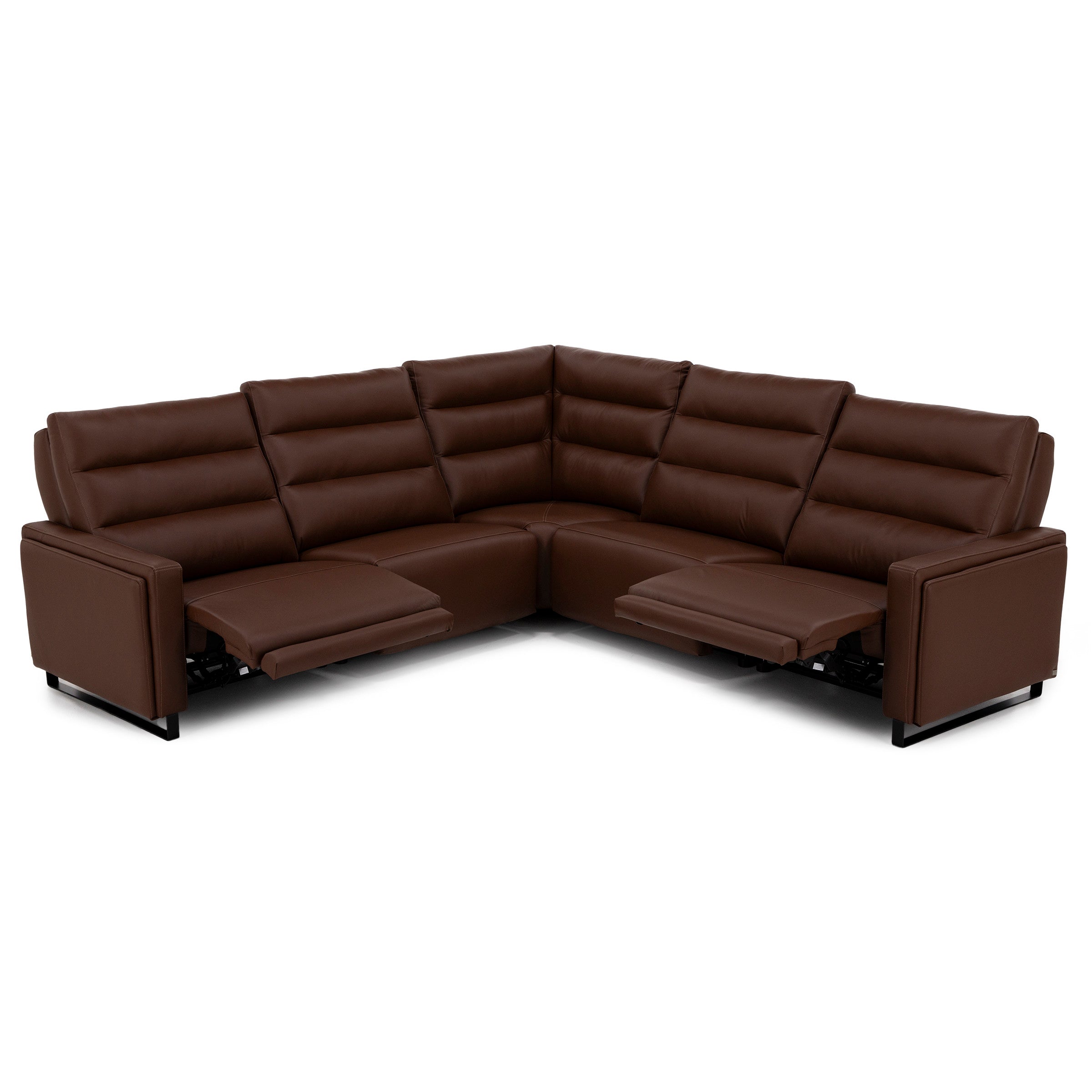 Bombay 5-Pc. Leather Fully Loaded Wall Saver Reclining Modular