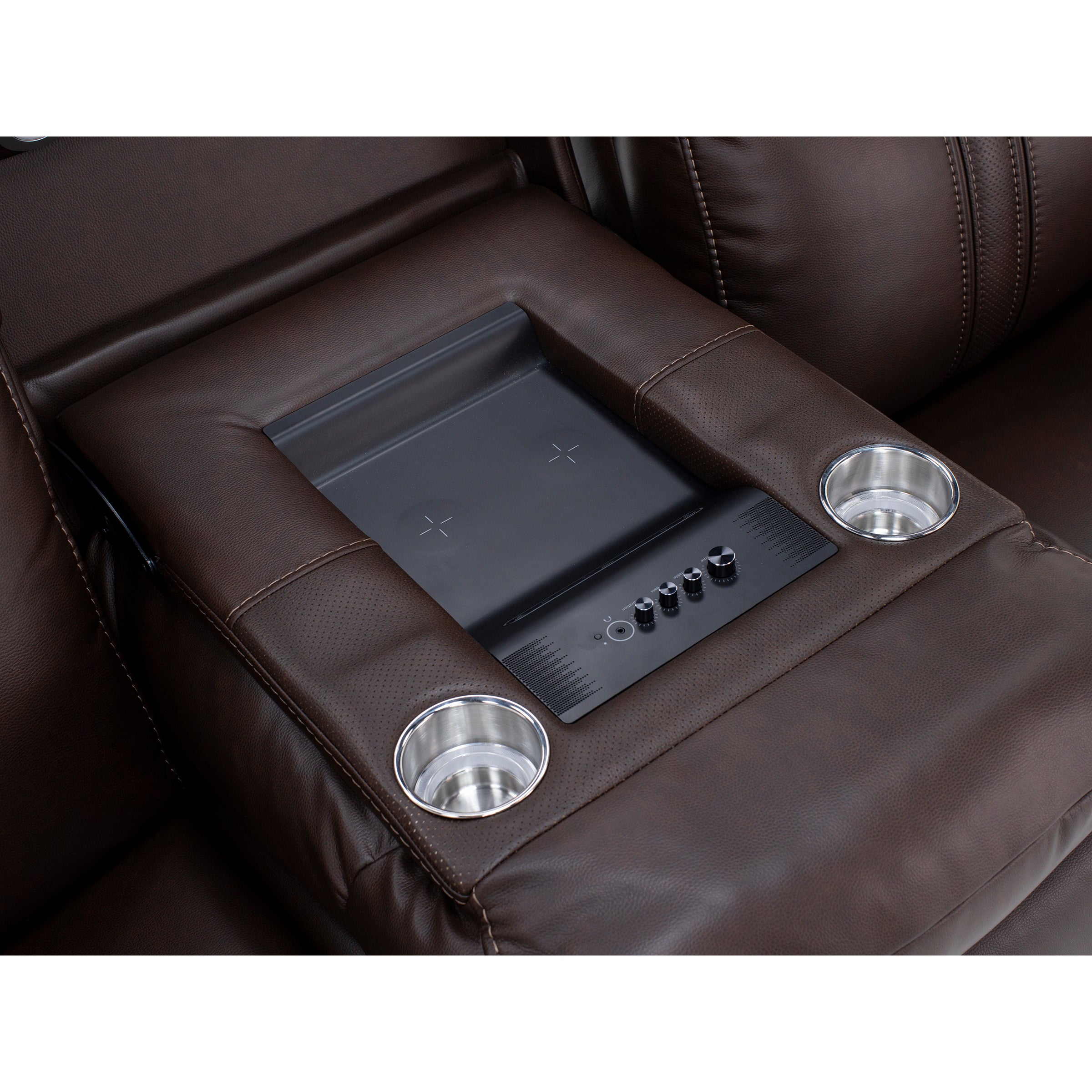 Luke Loaded Zero Gravity Reclining Sofa With Immersive Audio, Drop Down Table, Heat, Massage