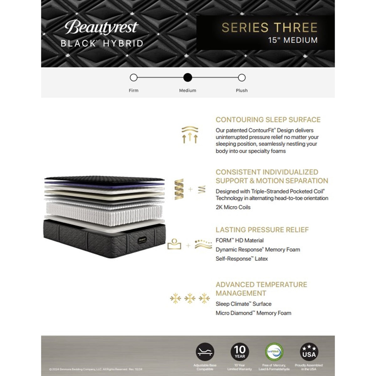 Beautyrest Black Series 3 Hybrid Medium