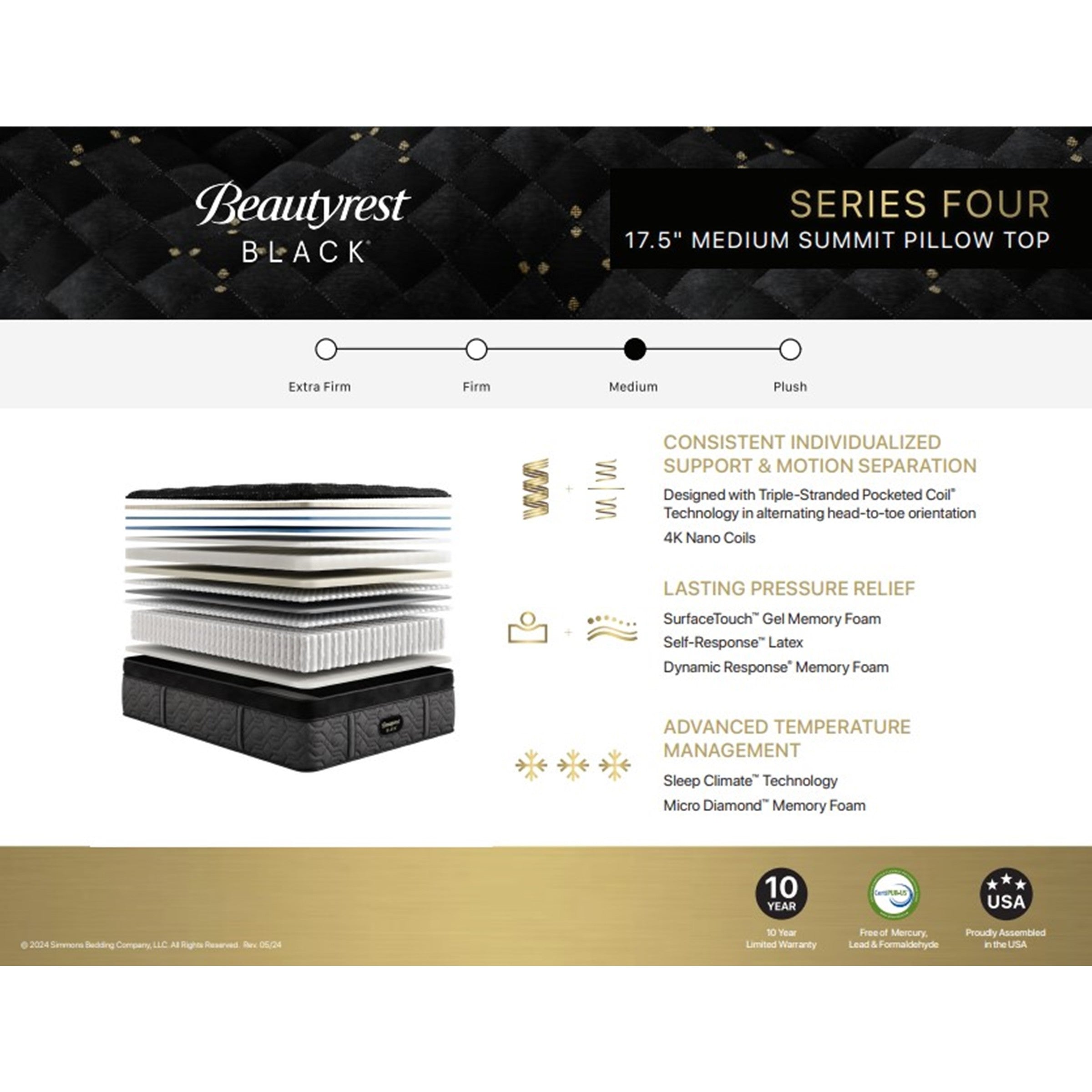 Beautyrest Black Series 4 Medium Pillowtop