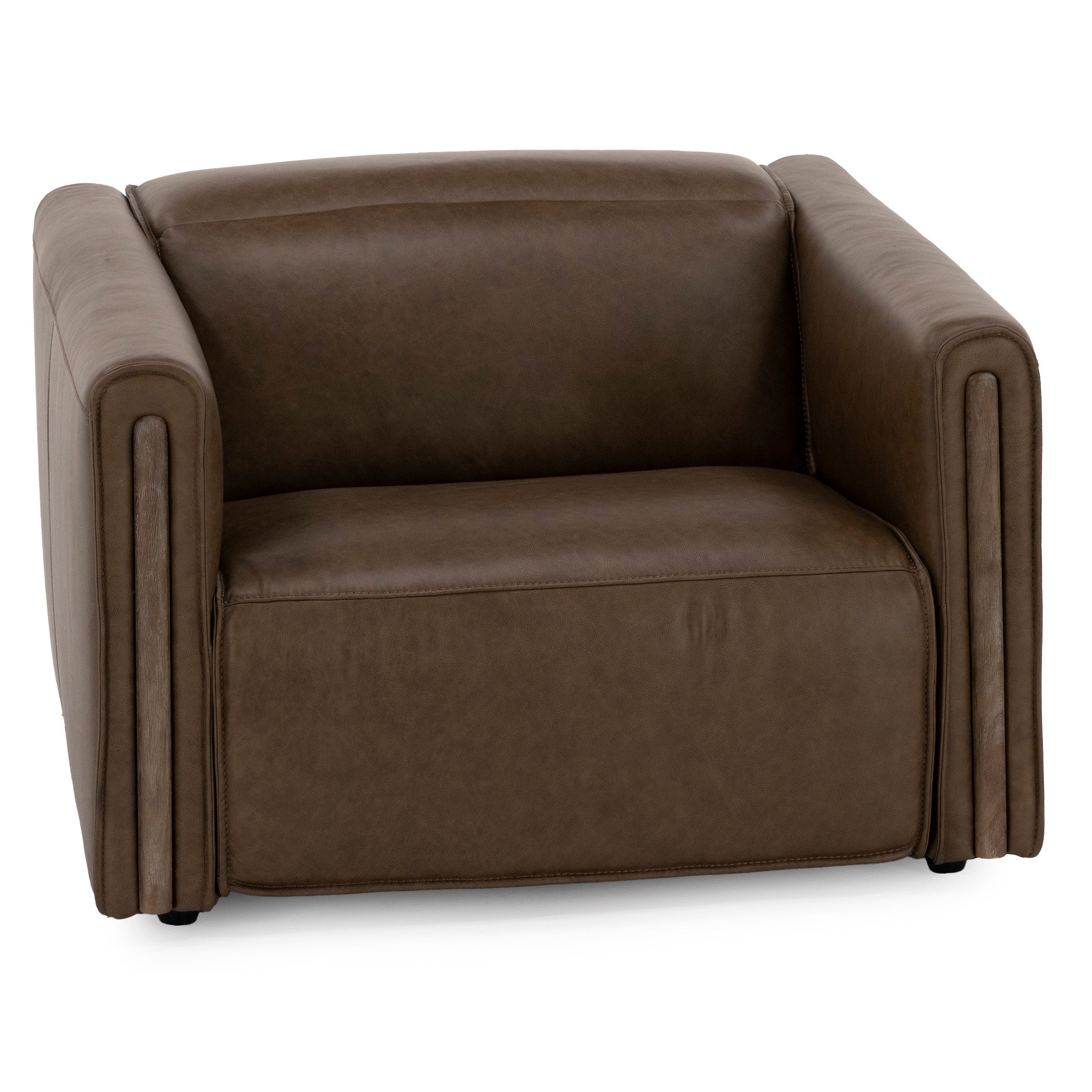 Dallas Leather Power Headrest Wall Saver Wide Recliner in Portobello