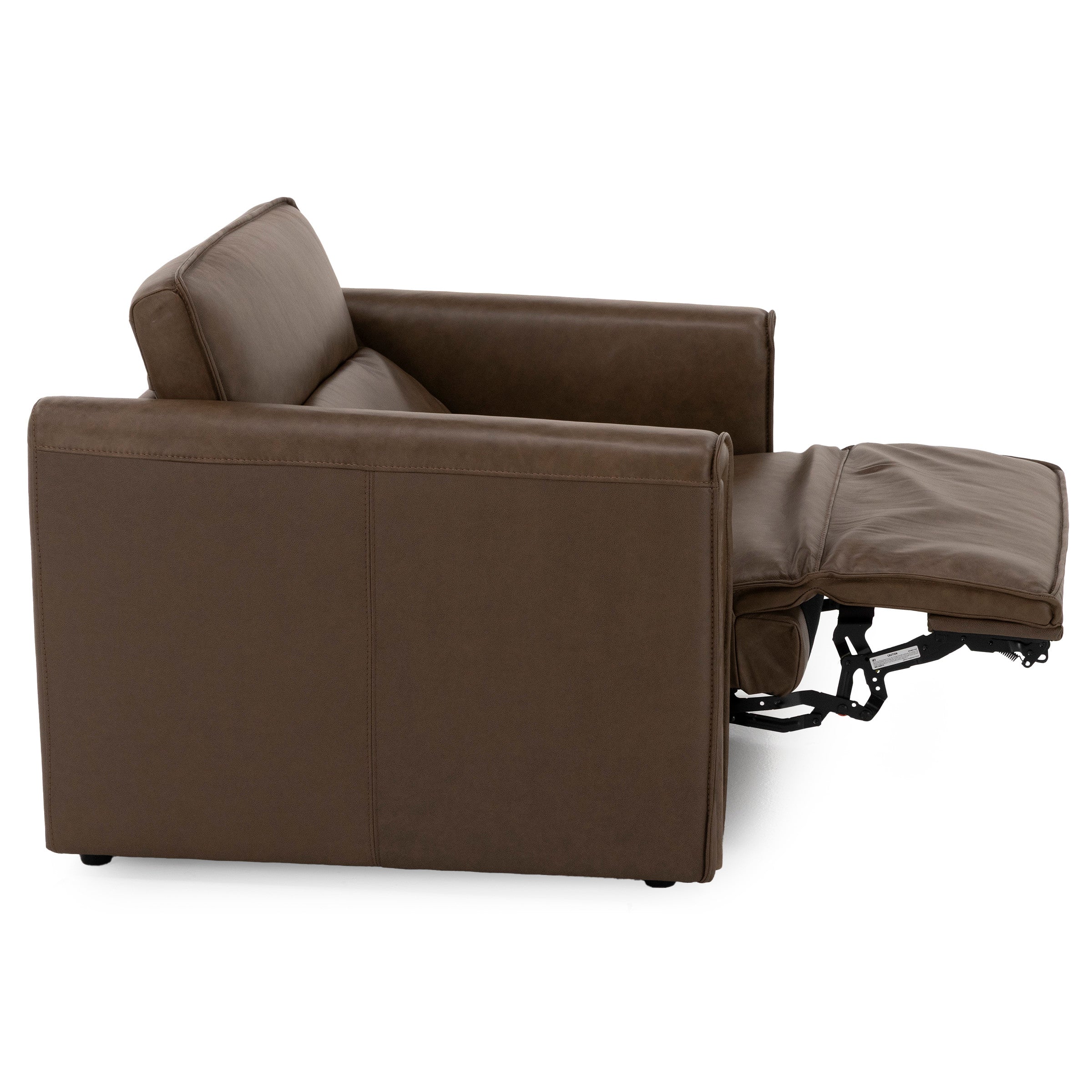 Dallas Leather Power Headrest Wall Saver Wide Recliner in Portobello