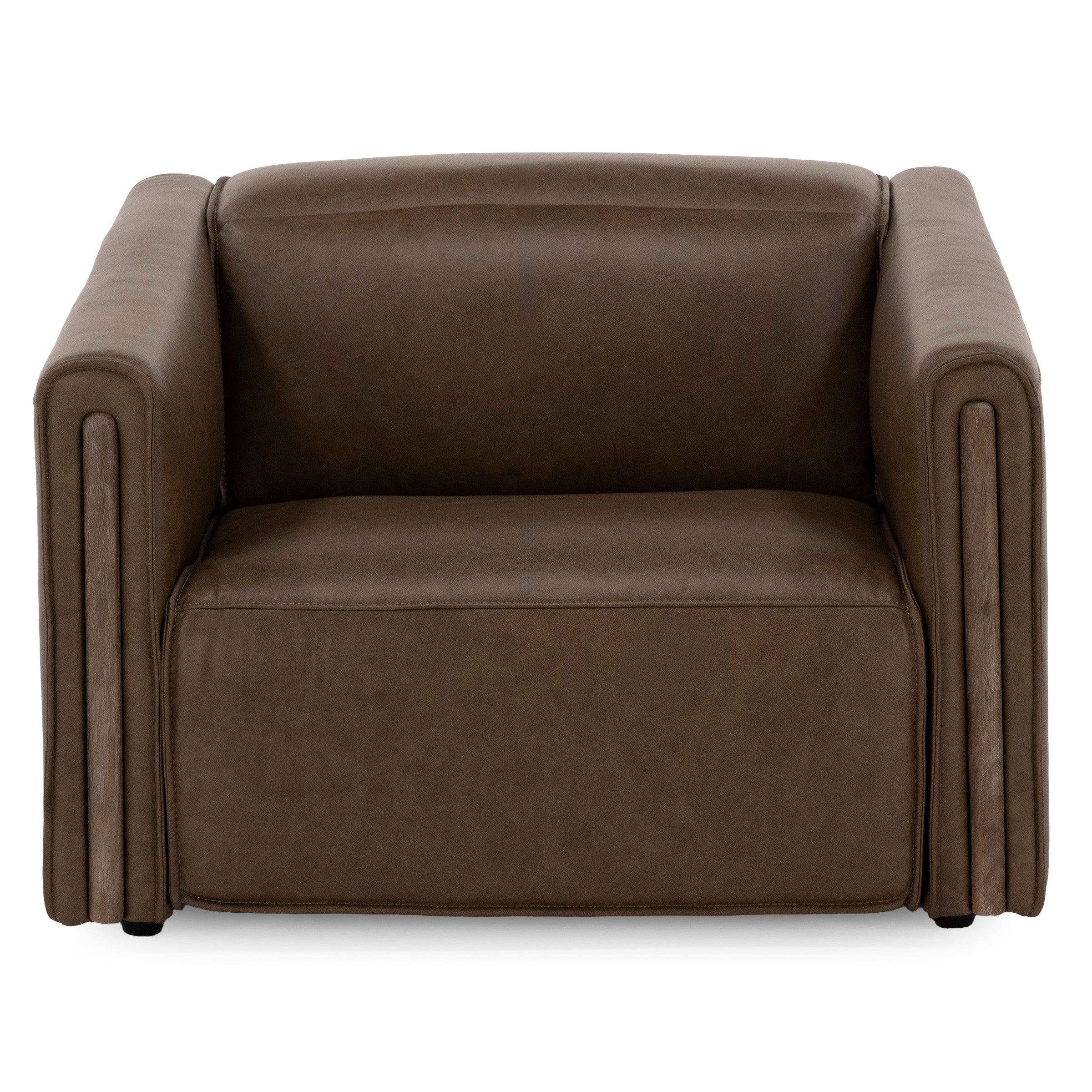 Dallas Leather Power Headrest Wall Saver Wide Recliner in Portobello