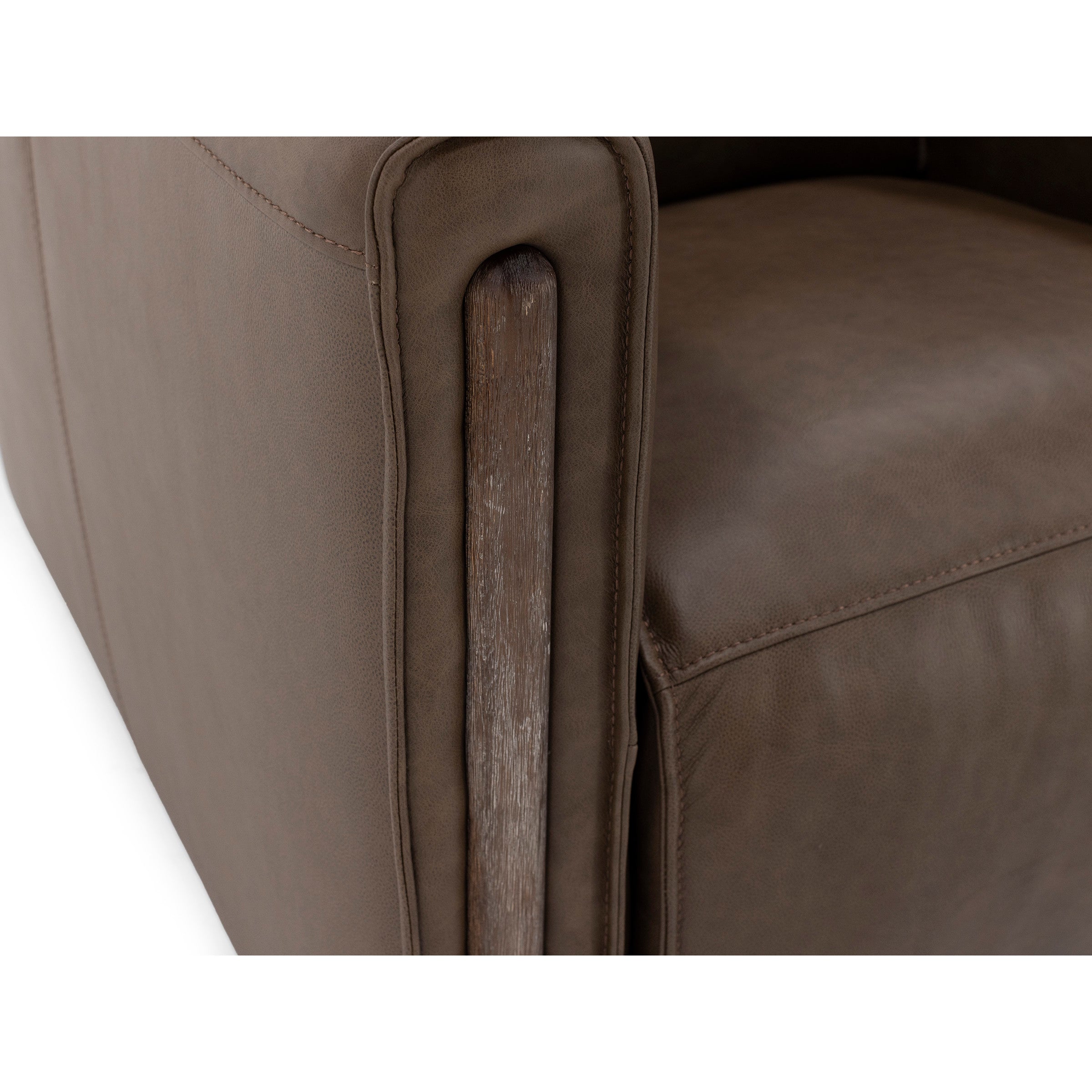 Dallas Leather Power Headrest Wall Saver Wide Recliner in Portobello
