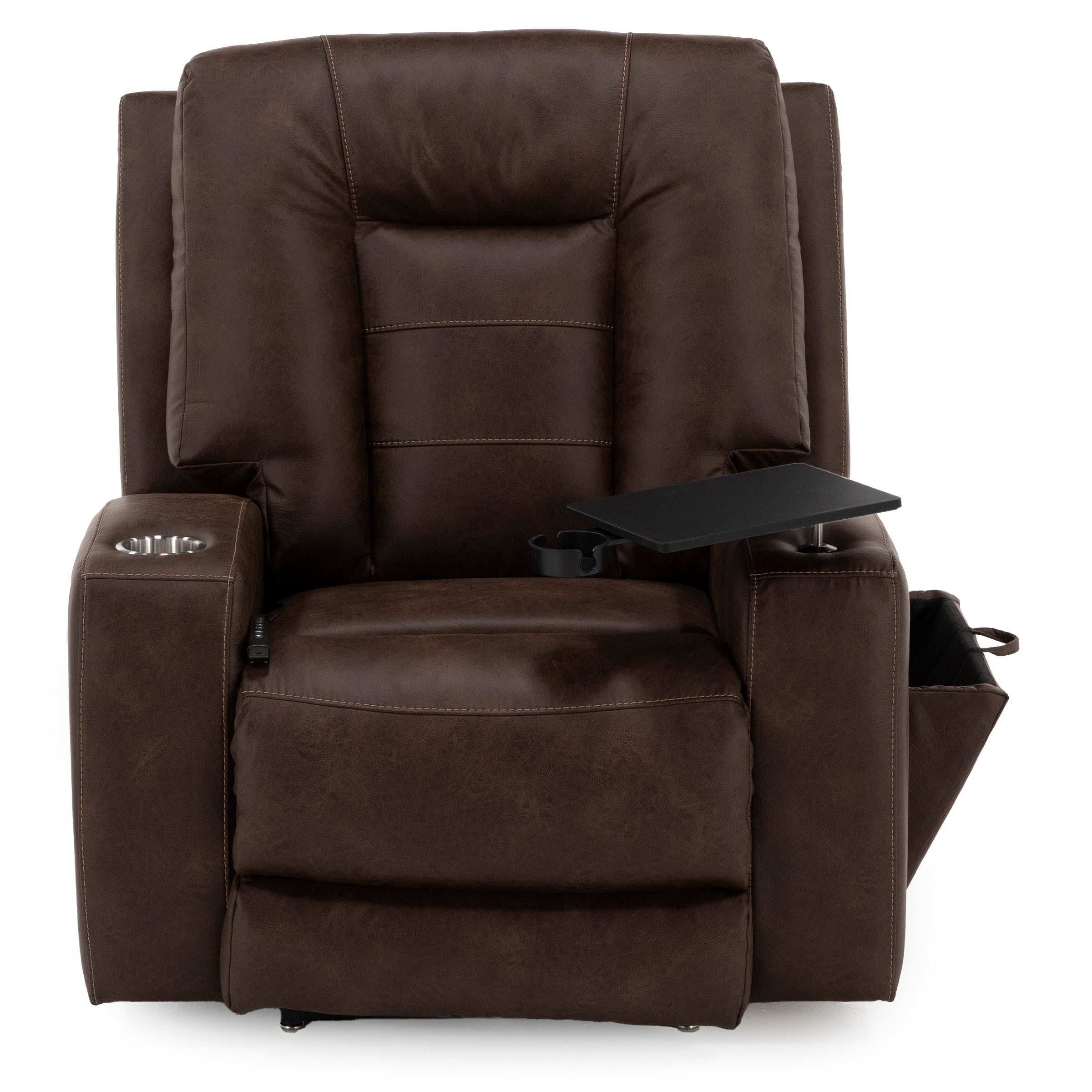 Becks Power Headrest Lay Flat Lift Chair w Massage And Tray