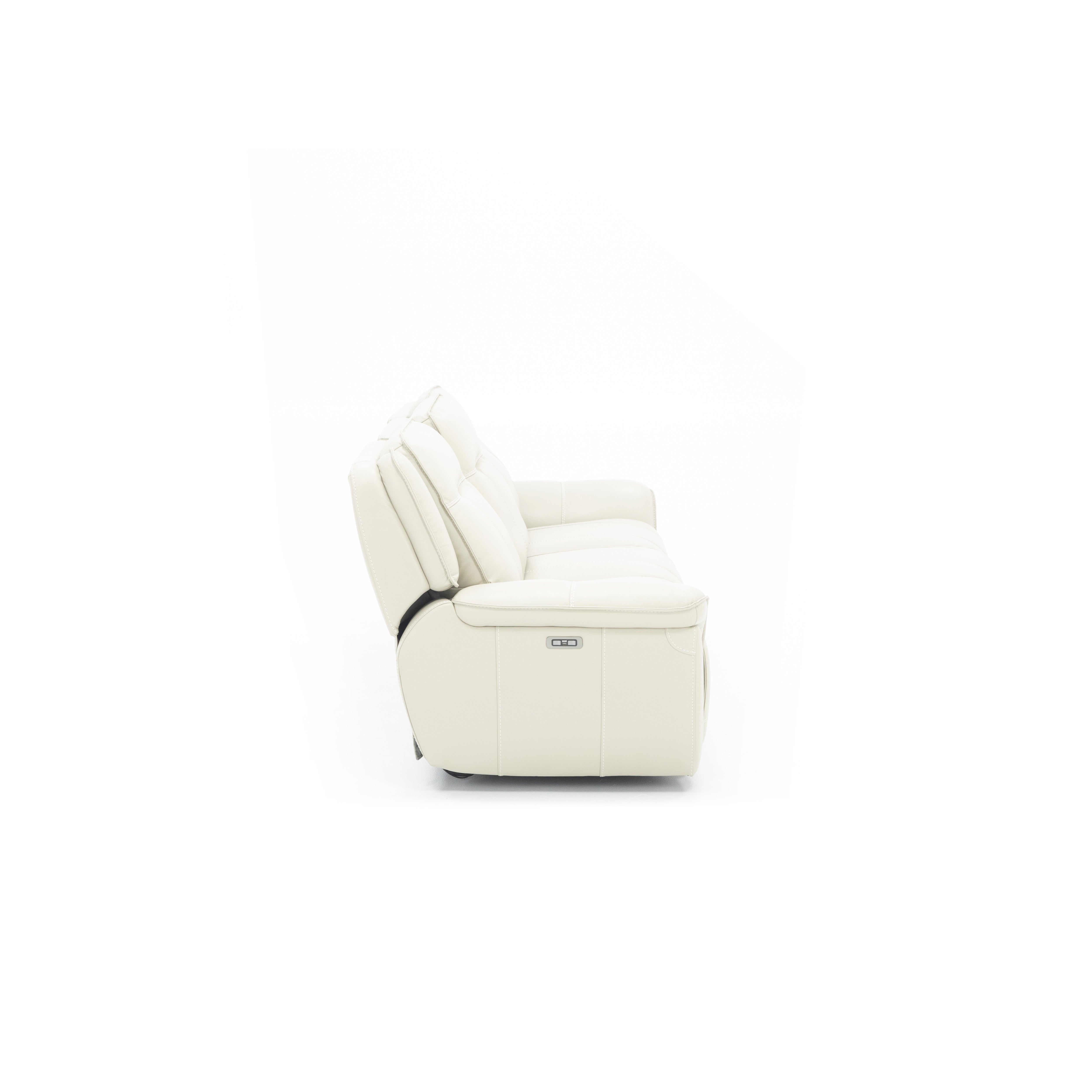 Arthur Leather Power Headrest Console Reclining Loveseat