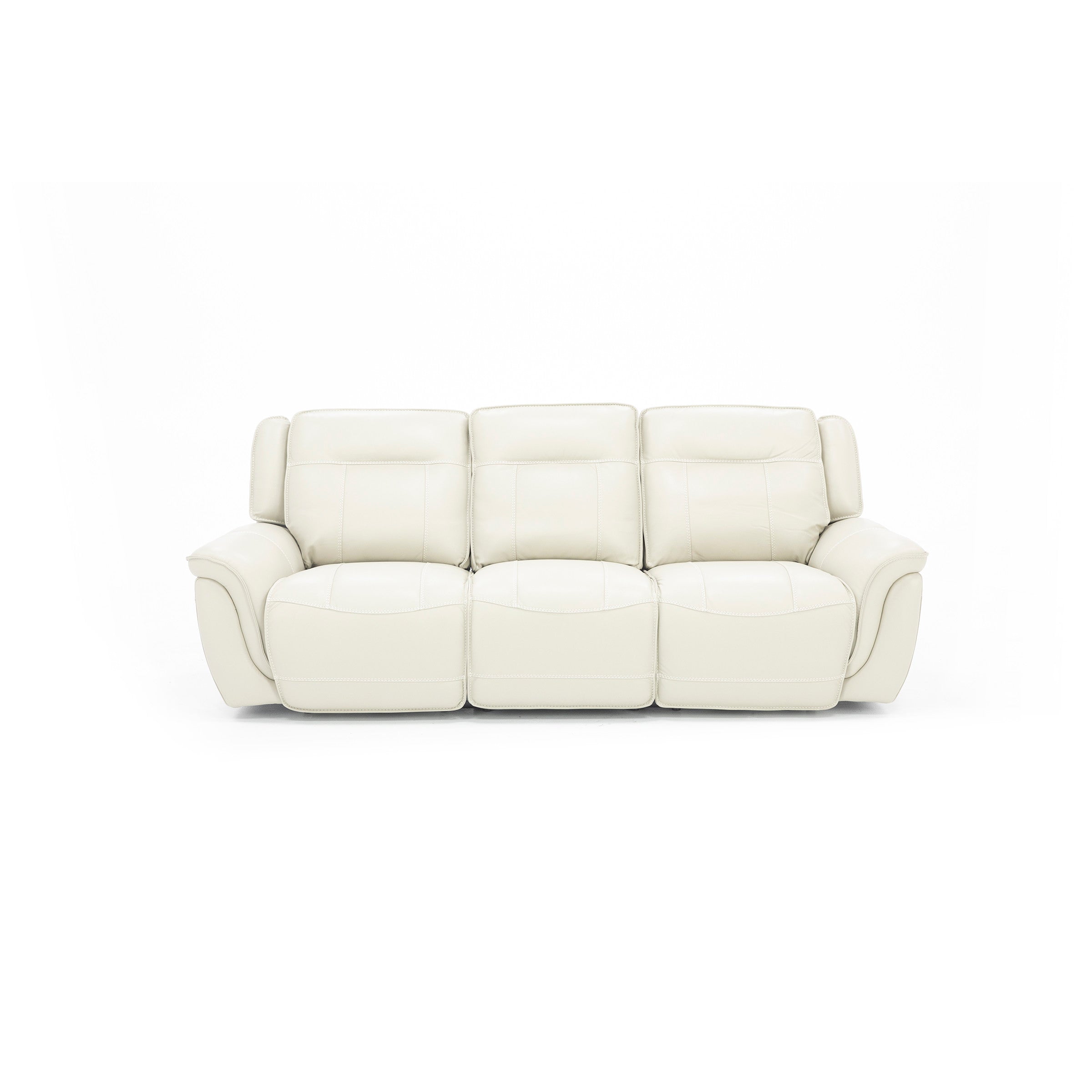 Arthur Leather Power Headrest Console Reclining Loveseat