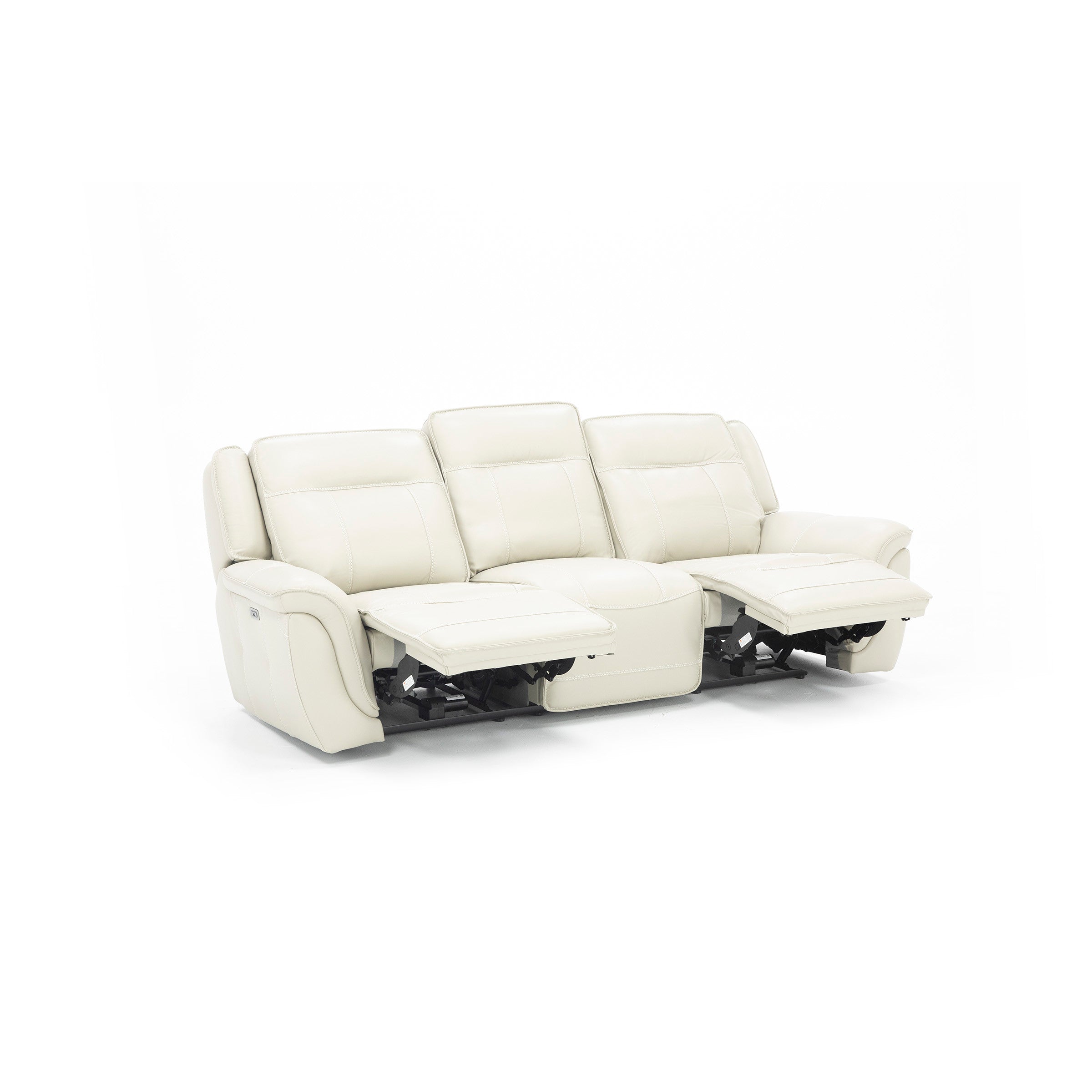 Arthur Leather Power Headrest Console Reclining Loveseat
