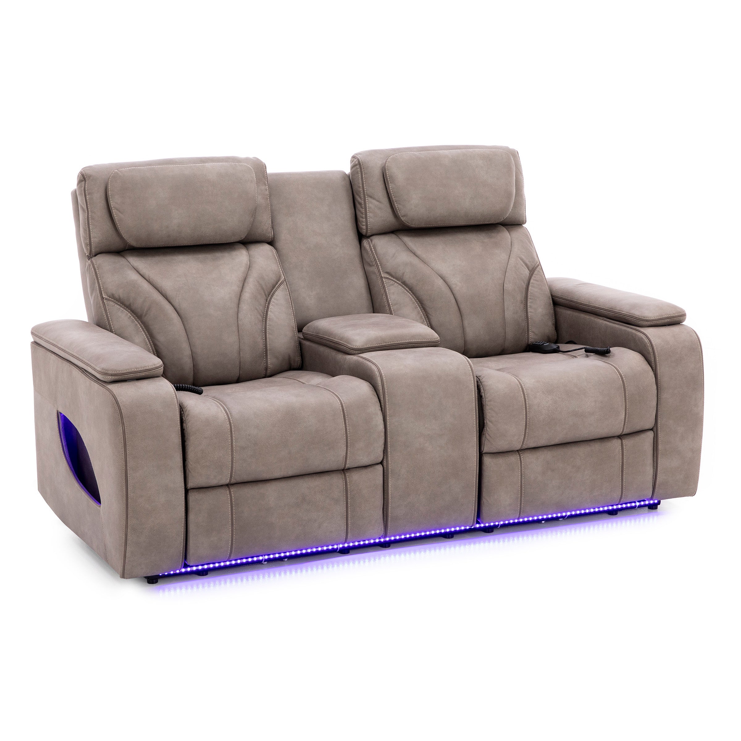 Torino Fully Loaded Zero Gravity Reclining Console Loveseat
