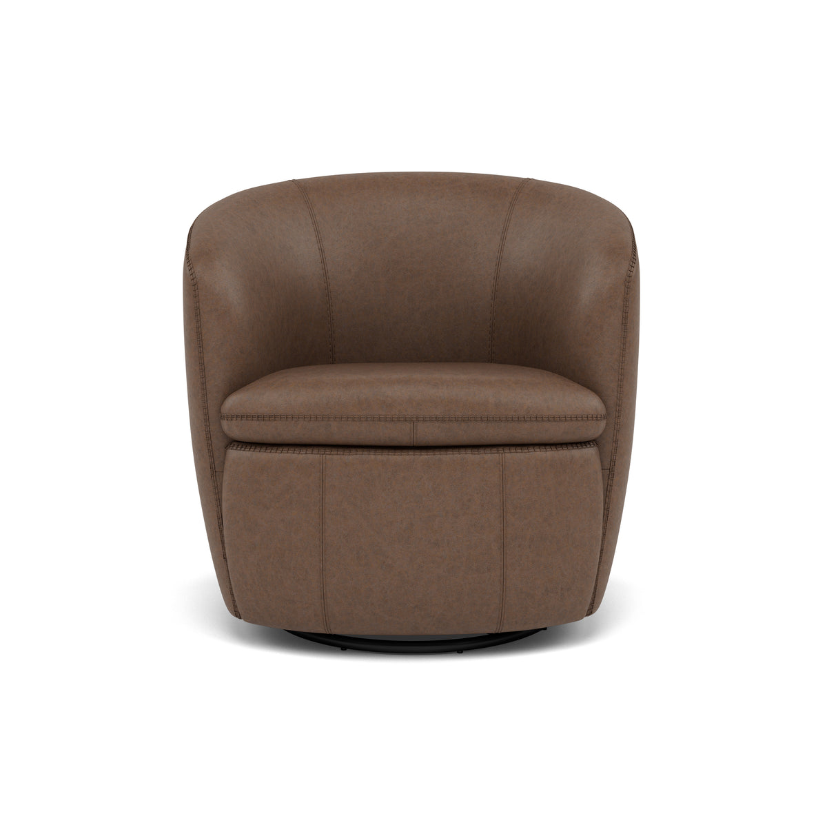 Ronan Leather Swivel Accent Chair