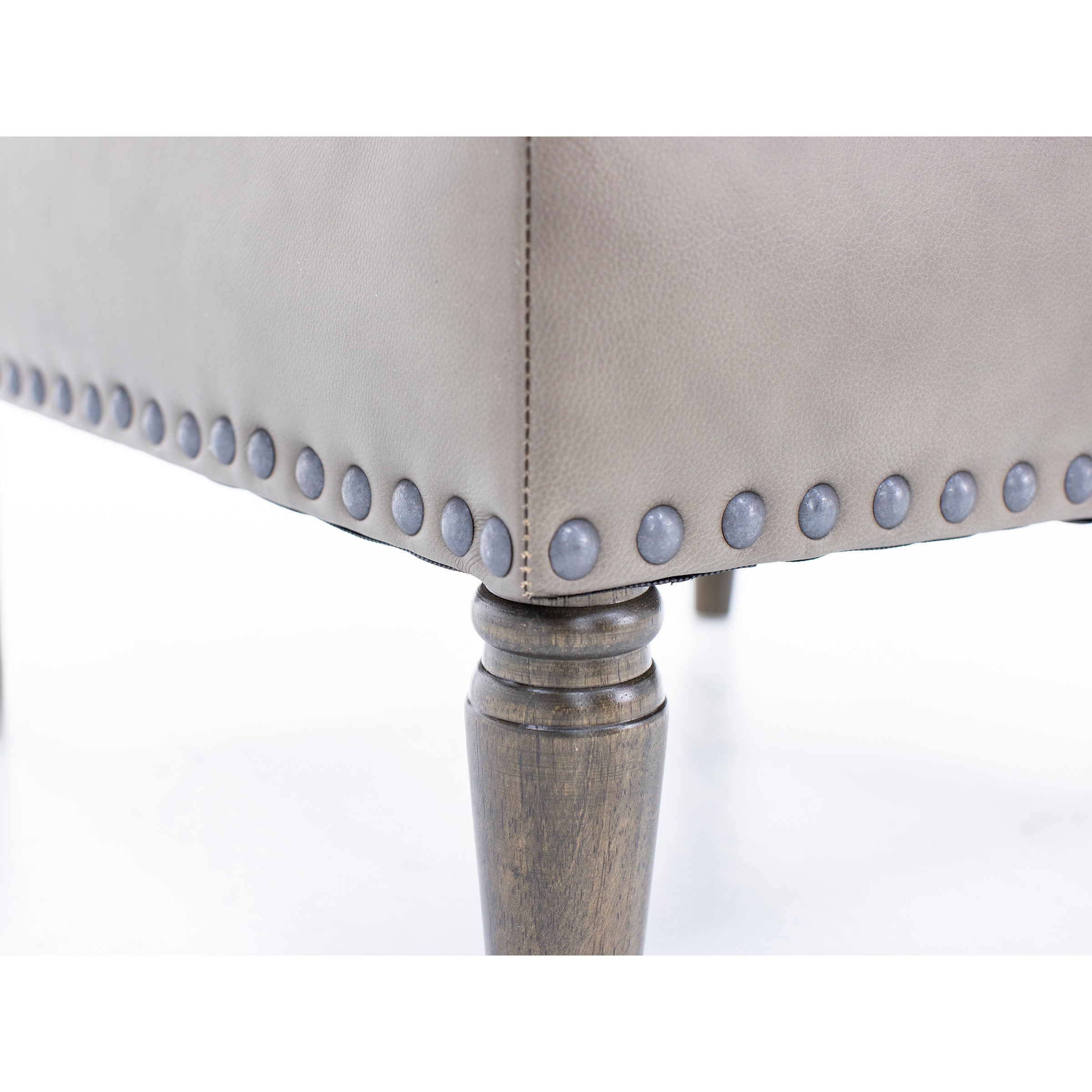 Danbury Leather Small Square Ottoman