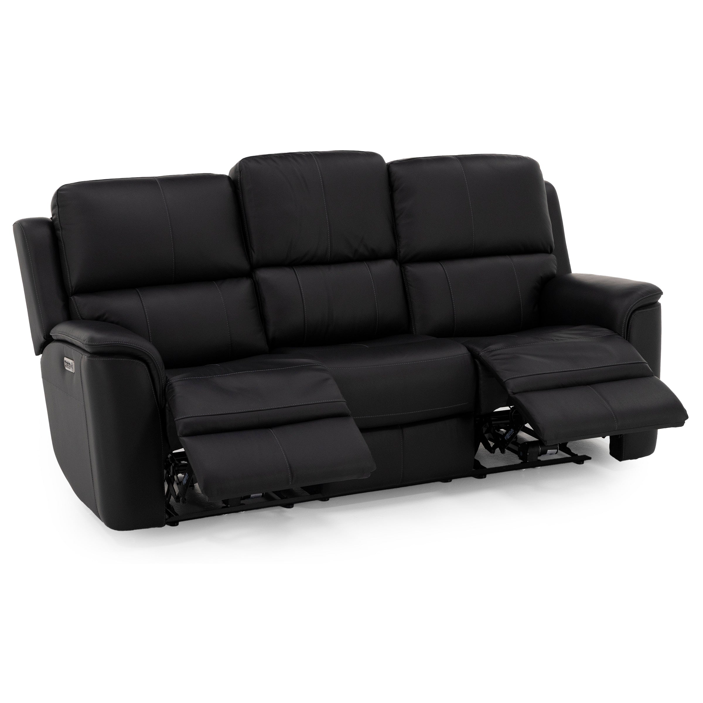 Flexsteel Hank Leather Fully Loaded Zero Gravity Reclining Sofa With Drop Down Table