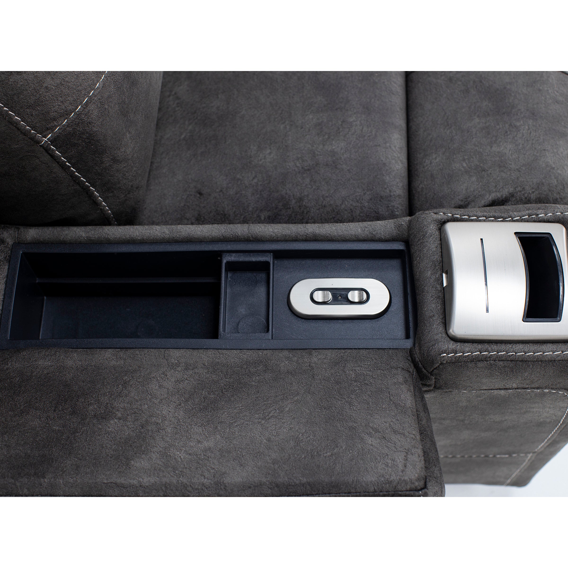 Beau Wide Power Recliner With Cupholders, Storage And Wireless Charging
