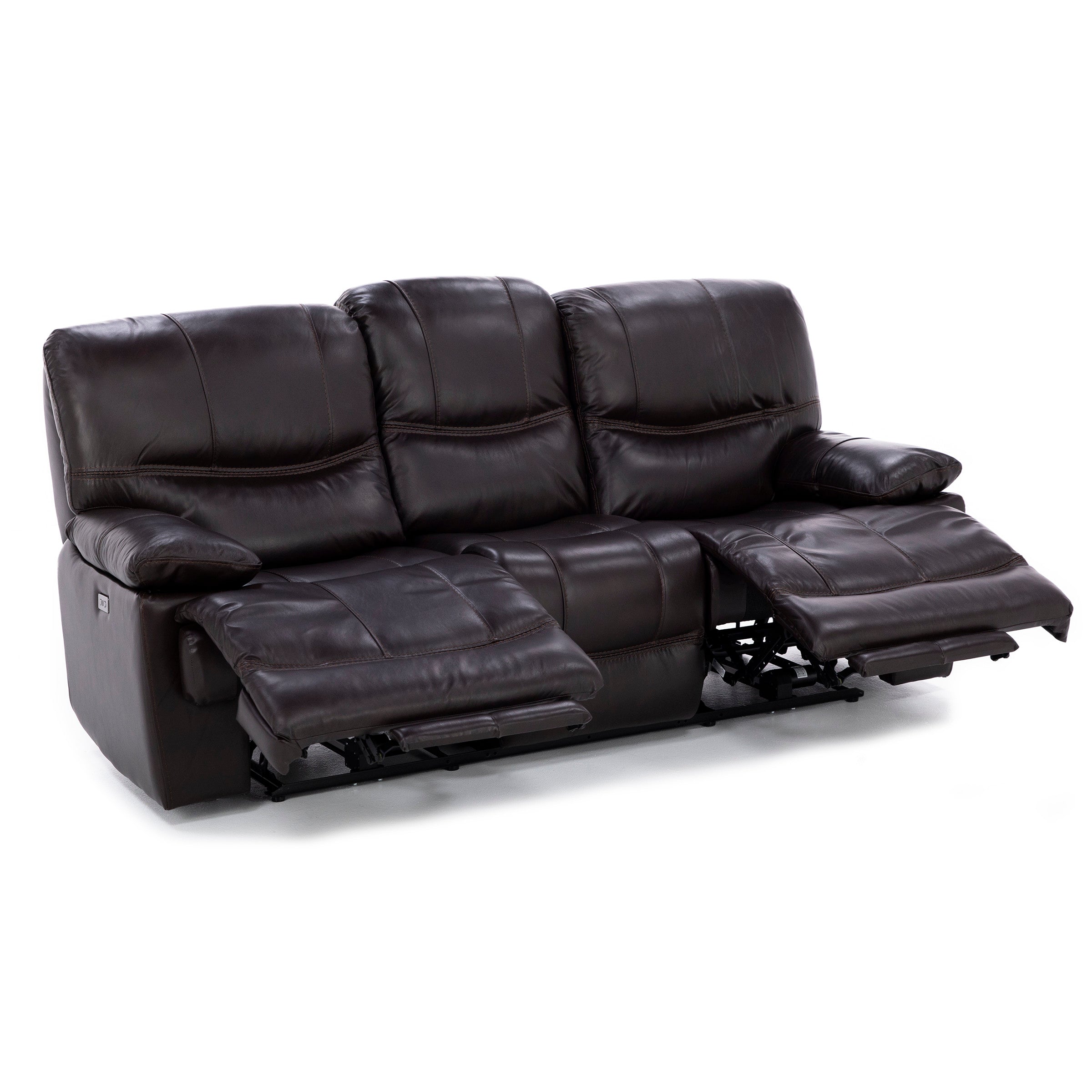 Denver Leather Zero Gravity Power Reclining Sofa